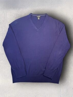 Silk & Cashmere Banana Republic Men’s Vibrant Putple V-Neck Sweater sz M